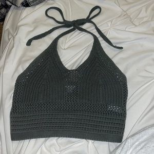 Aerie green knit tank top never worn size xs